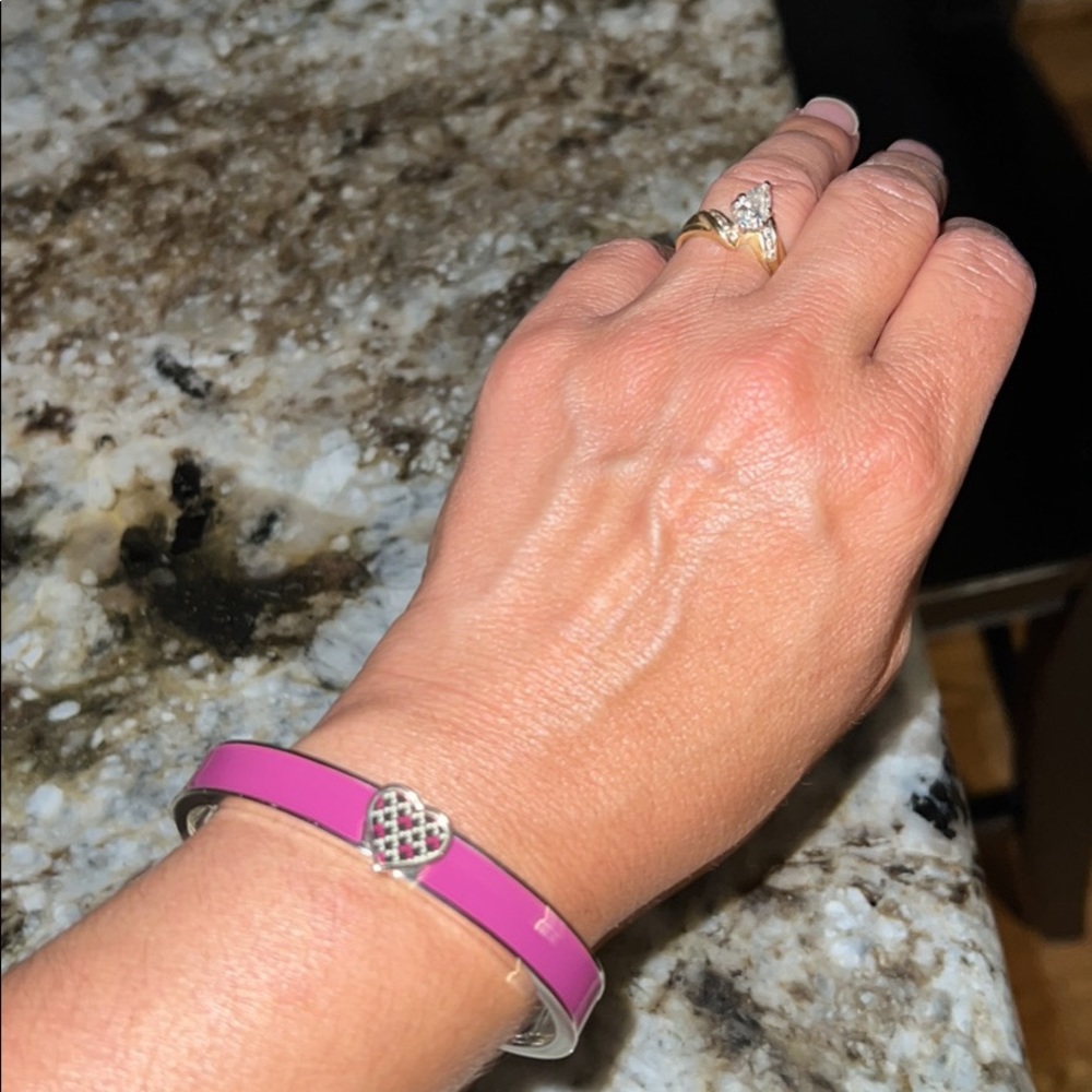 Vera Bradley ribbons and heart bangle bracelet